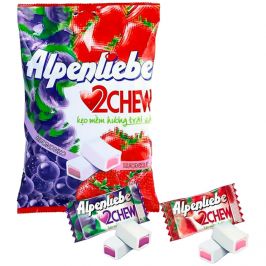 Жевательные конфеты ALPENLIEBE 2 CHEW. Микс со вкусом клубники и винограда